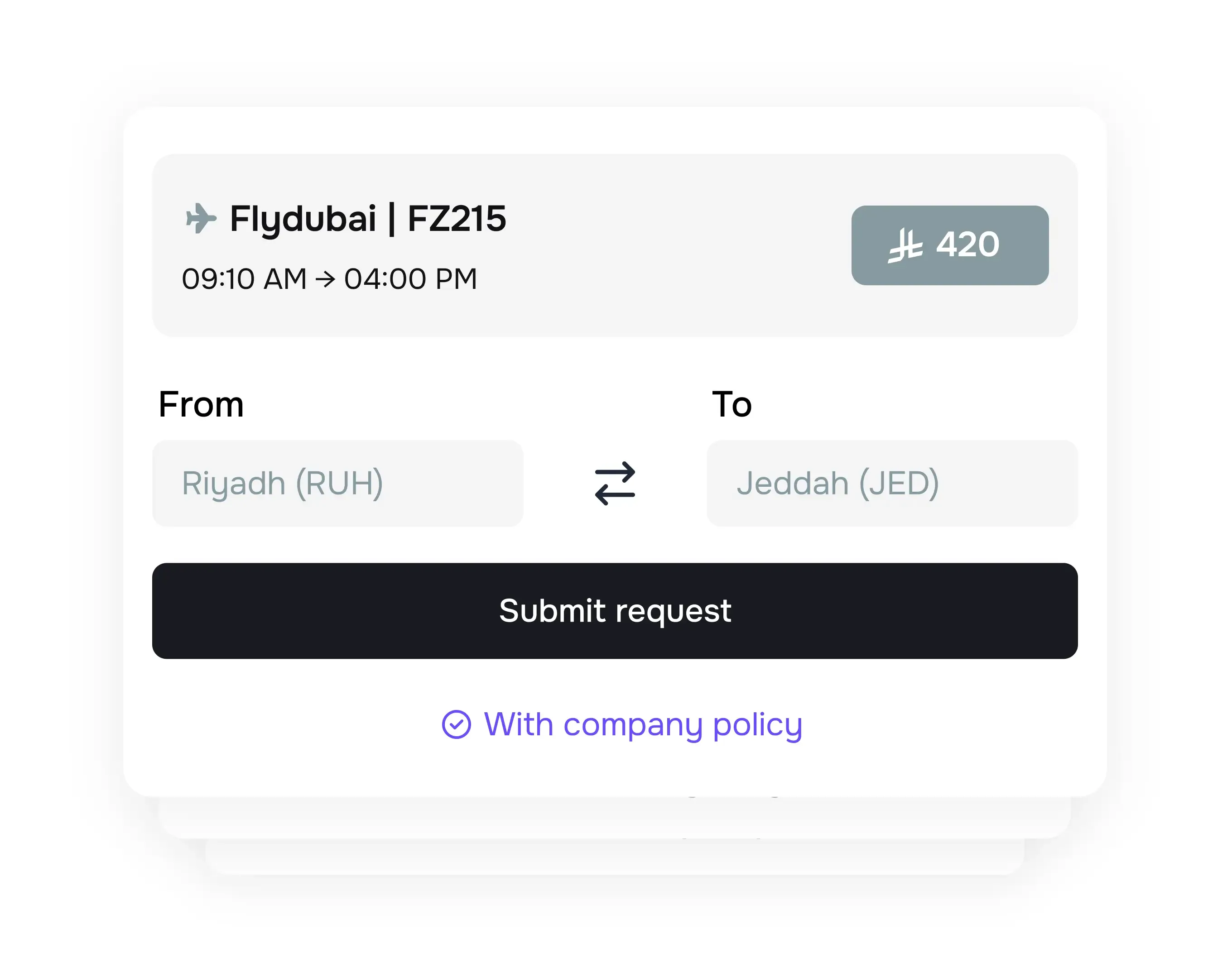 Request travel on the go