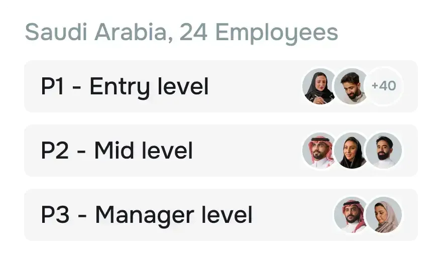 Structured salary bands