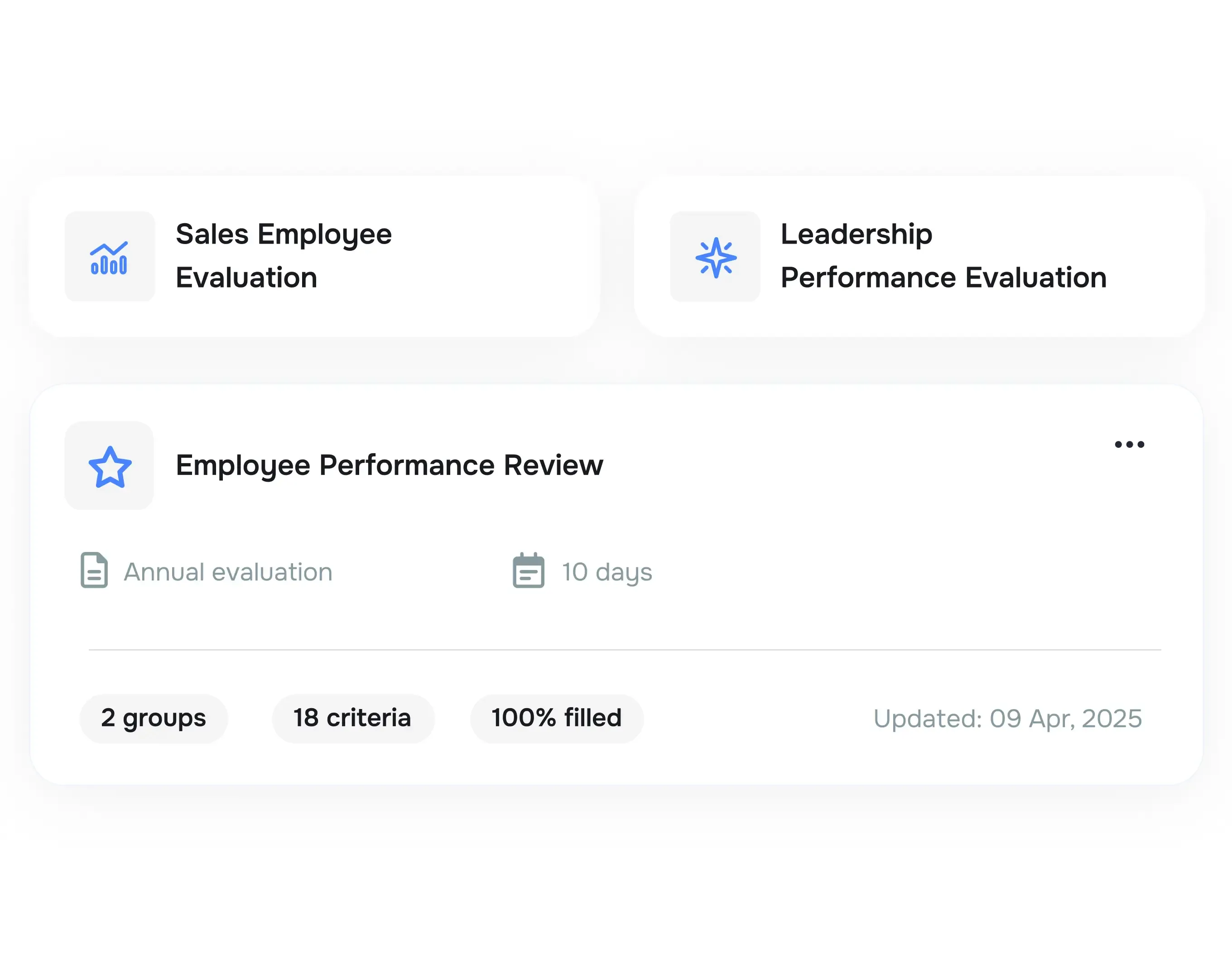 Build evaluation templates